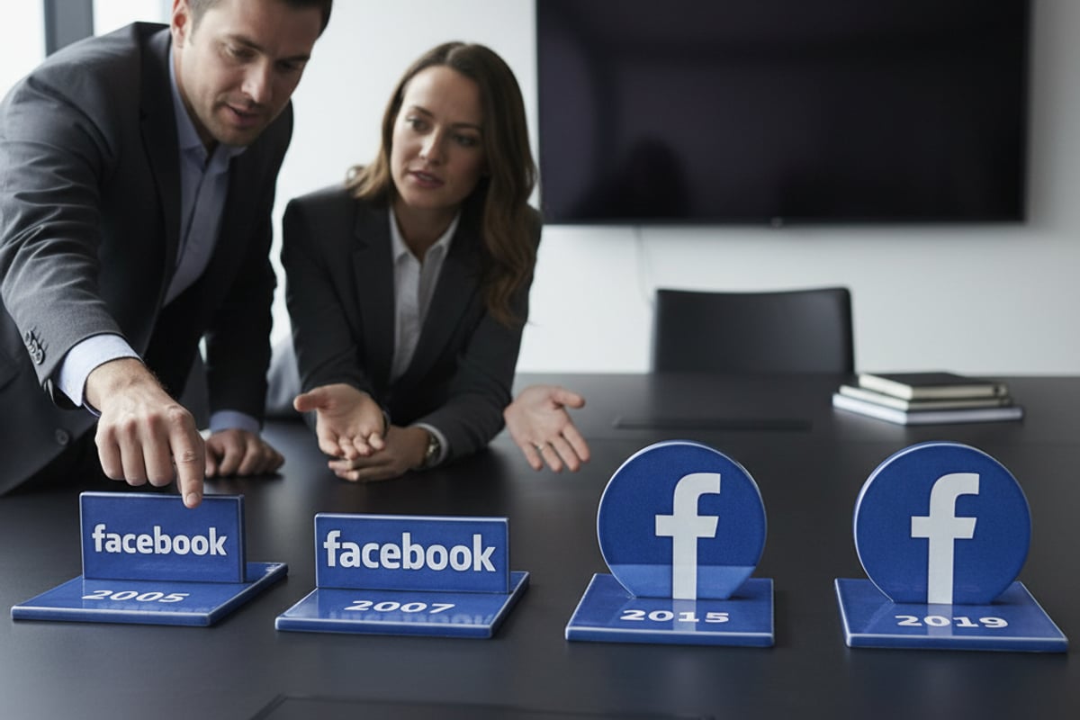 évolution du logo Facebook