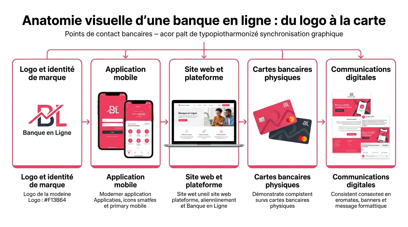 Anatomie visuelle d'une banque en ligne : du logo à la carte
