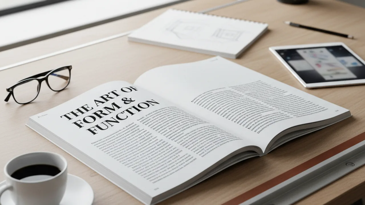Mise en page editoriale avec serif Playfair Display sur magazine print