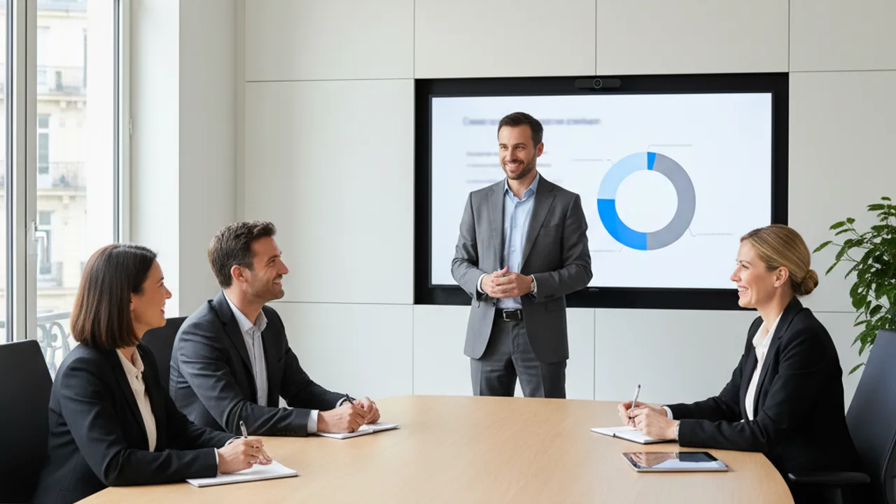 Présentation PowerPoint structurée en comité de direction