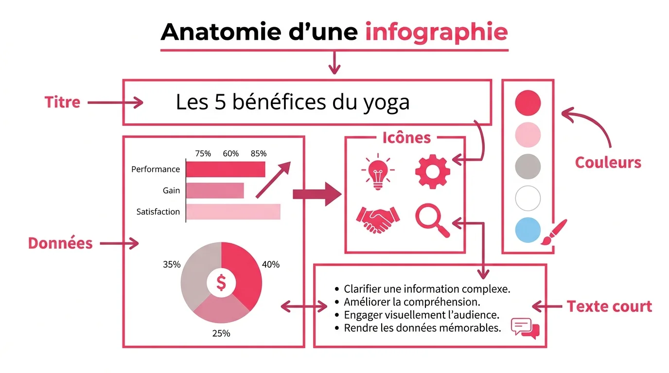 Anatomie d'une infographie: les éléments qui la composent