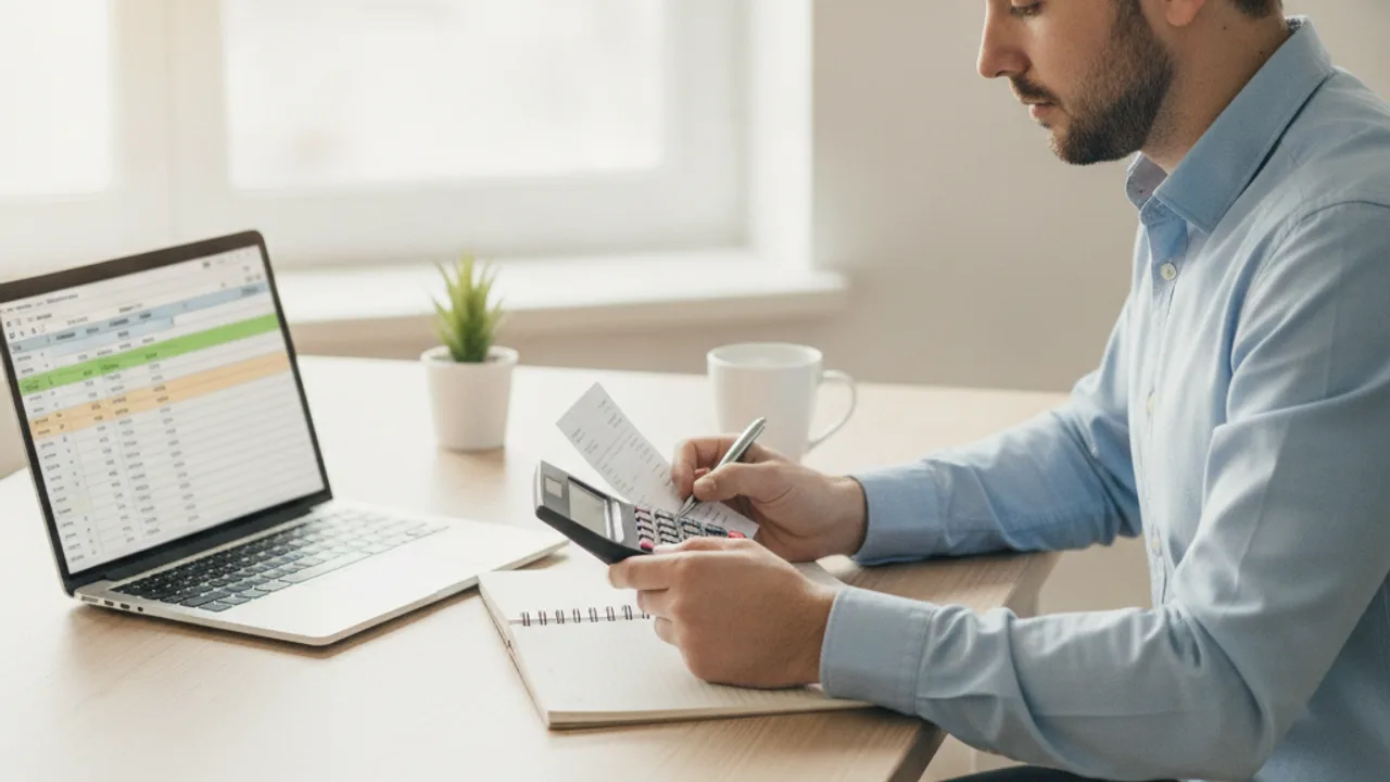 Salarie calculant son revenu annuel net et sa prime