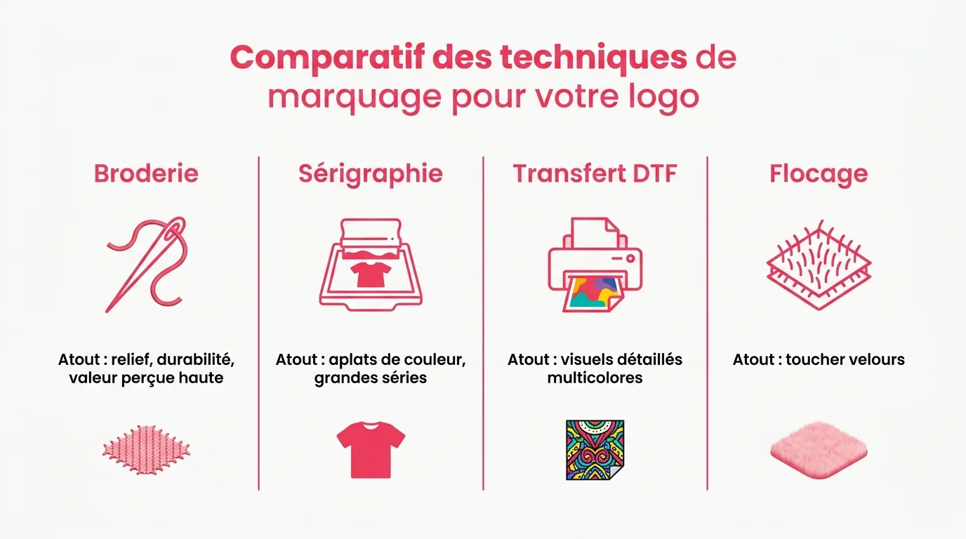 Comparatif des techniques de marquage pour votre logo