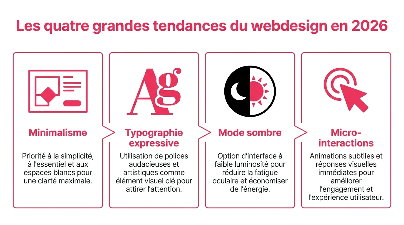 Les quatre grandes tendances du webdesign en 2026